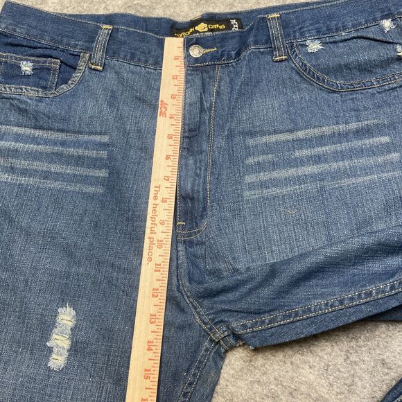 Vintage Jordan Craig Relaxed Straight Distressed Jeans Men's Size 42x34 Blue A - Picture 4 of 9